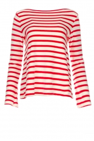 Gestreepte trui Liv | rood