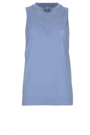 Zachte sporttop met laag uitgesneden armsgaten Kennedy | blauw