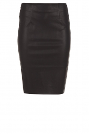 Imitatieleren rok Astrid | zwart