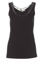 Top Cotton Lace | zwart