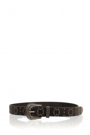 Leren riem Lindsay | zwart