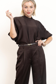 Dante6 |  Satin top Sally | Brown | Picture 2