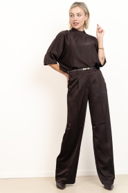 Dante6 |  Satin top Sally | Brown | Picture 3