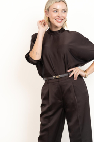 Dante6 |  Satin top Sally | Brown | Picture 5