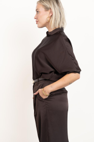 Dante6 |  Satin top Sally | Brown | Picture 6