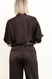 Dante6 |  Satin top Sally | Brown | Picture 7