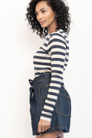 Dante6 |  Denim short with belt Slater | blue | Picture 7