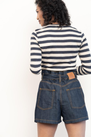 Dante6 |  Denim short with belt Slater | blue | Picture 9