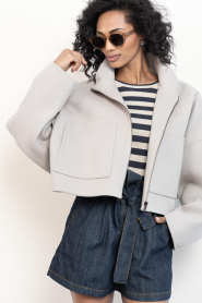 Dante6 |  Denim short with belt Slater | blue | Picture 5