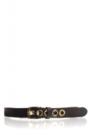 Leren riem Susanne | zwart