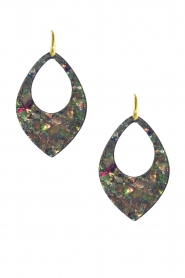 Oorbellen Sequins Drop | grijs