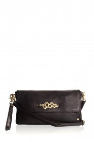 Leren schoudertas Ivy | zwart