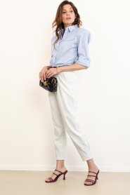 Copenhagen Muse :  High waist barrel trousers Tailor | natural - img4