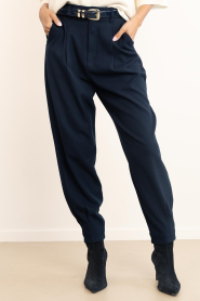 Copenhagen Muse |  High waist barrel trousers Tailor | dark blue | Picture 6