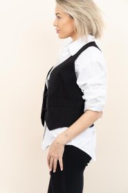 Copenhagen Muse |  Waistcoat with V-neck Tailor | black | Picture 9