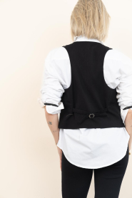 Copenhagen Muse |  Waistcoat with V-neck Tailor | black | Picture 10