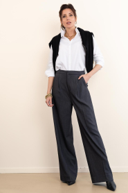 Copenhagen Muse |  High waist trousers Tailor | dark grey | Picture 3