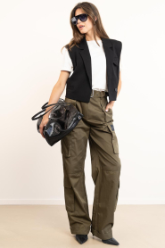Copenhagen Muse | Gilet met reverskraag Tailor | zwart | Afbeelding 4