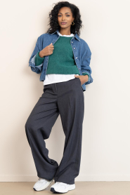 Copenhagen Muse |  High waist wide leg trousers Tailor | grey | Picture 3