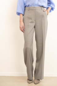 Copenhagen Muse |  High waist wide leg trousers Tailor | taupe | Picture 4