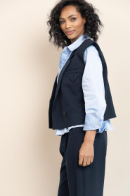 Copenhagen Muse |  Waistcoat with lapel collar Tailor | dark blue | Picture 8