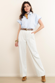 Copenhagen Muse |  High waist wide leg trousers Tailor | natural | Picture 4