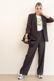 Copenhagen Muse :  High waist wide leg trousers Tailor | brown - img3