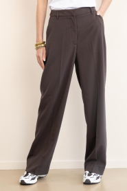 Copenhagen Muse :  High waist wide leg trousers Tailor | brown - img5