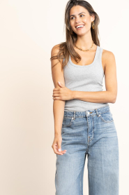 Copenhagen Muse |  Rib stretch top Siv | grey | Picture 2