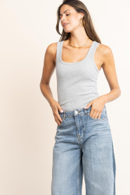 Copenhagen Muse |  Rib stretch top Siv | grey | Picture 3