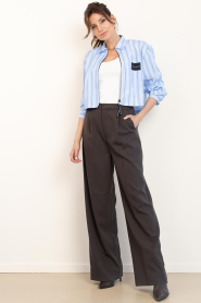 Copenhagen Muse |  High waist trousers Tailor | darkbrown | Picture 4