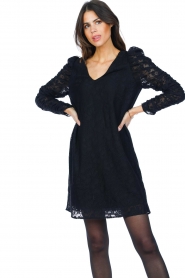 Notes Du Nord |  Lace dress Faiza | black  | Picture 4