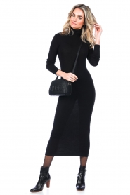 Notes Du Nord |  Finely knitted midi dress Bea | black  | Picture 3