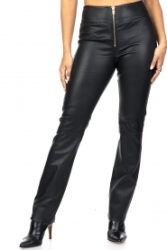 Notes Du Nord |  Lamb leather stretch pants Anna | black  | Picture 4