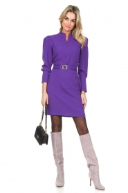 Dante 6 :  Dress with puff sleeves Cassie | purple  - img3