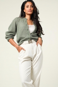 Dante 6 |  Alpaca cardigan Handsome | green  | Picture 6
