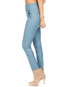 Ibana |  Stretch leather pants Colette | blue  | Picture 5