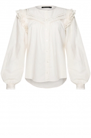 Magali Pascal |  Blouse with ruffles Mersej | natural