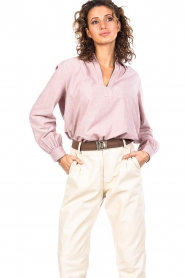 Vanessa Bruno :  Linnen blouse Vega | pink  - img5