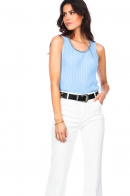 Silvian Heach |  Tricot top Fitters | blue  | Picture 6