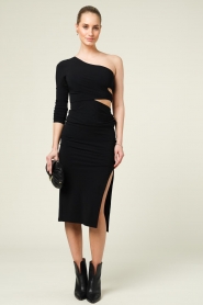 Patrizia Pepe |  Stretchy cut-out dress Kira | black  | Picture 3