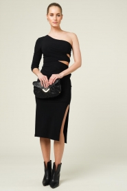 Patrizia Pepe |  Stretchy cut-out dress Kira | black  | Picture 4