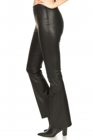 Dante 6 |  Flared leather leggings Tyson | black  | Picture 5