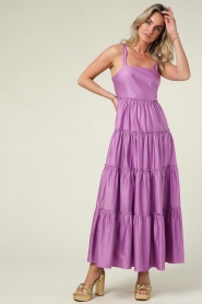 Kocca |  Maxi dress Nestor | purple  | Picture 3
