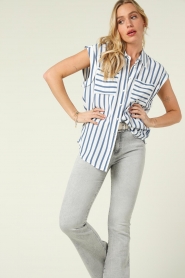 Kocca |  Striped blouse Raninn | blue   | Picture 6