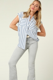 Kocca |  Striped blouse Raninn | blue   | Picture 2