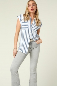 Kocca |  Striped blouse Raninn | blue   | Picture 4