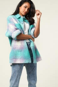 IRO |  Plaid wool shacket Valaria | green  | Picture 6