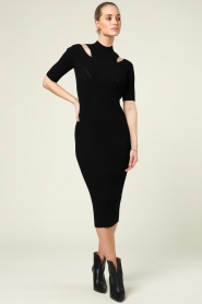 IRO |  Tricot midi dress with cut-outs Priscilla | black  | Picture 6