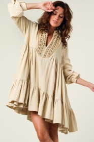 Mes Demoiselles |  Dress with ruffles and detailed neckline Noma | natural  | Picture 4